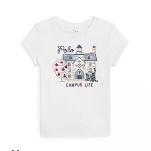 Polo Ralph Lauren Toddler and Little Girls Campus-Graphic Cotton Tee NWT Size 4